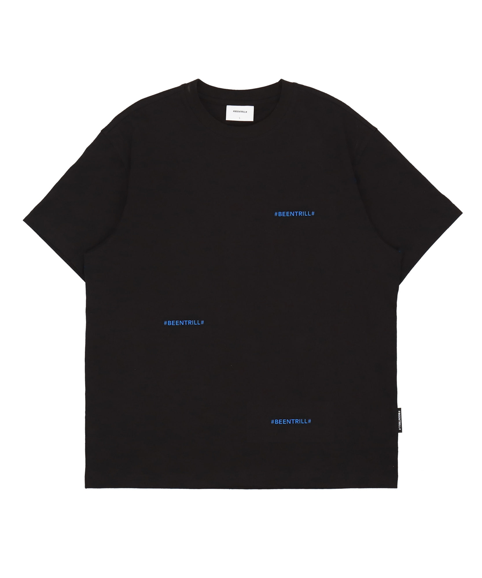우먼즈 라임 모노그램 반팔 티셔츠(블랙)
