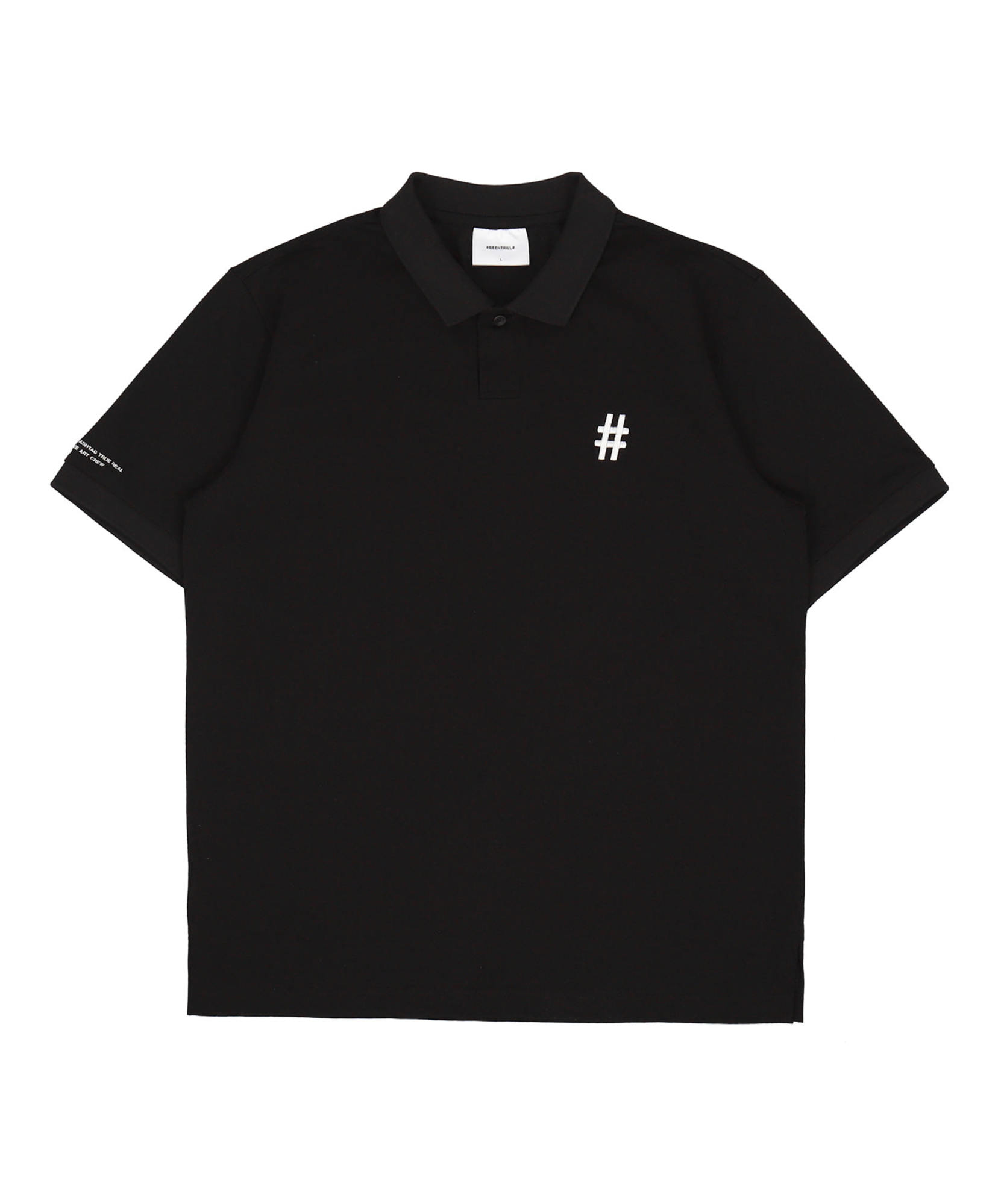 (G_LINE)에센셜 레귤러핏 피케 폴로 반팔 티셔츠(블랙)