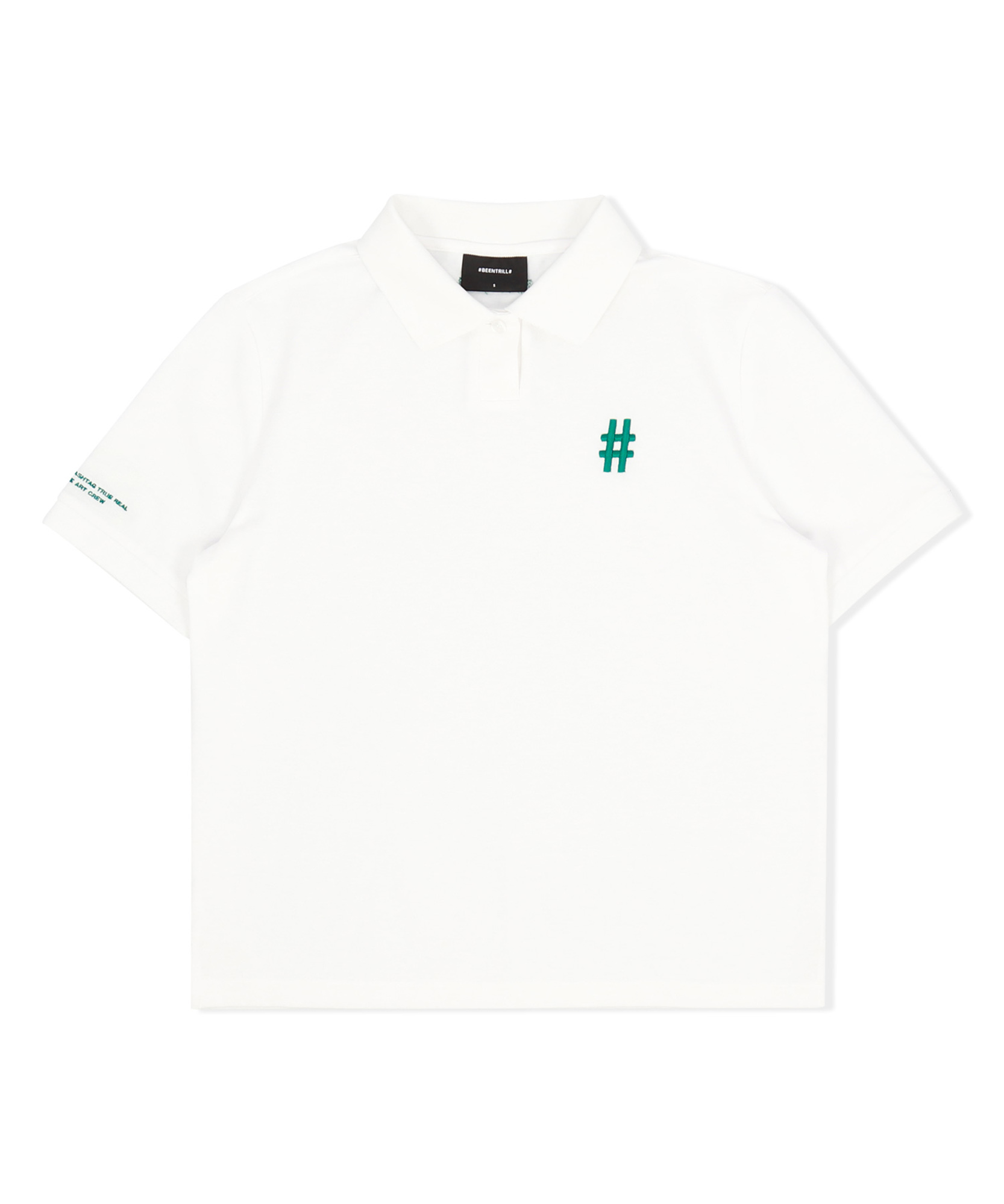 (G_LINE)에센셜 레귤러핏 피케 폴로 반팔 티셔츠(화이트)